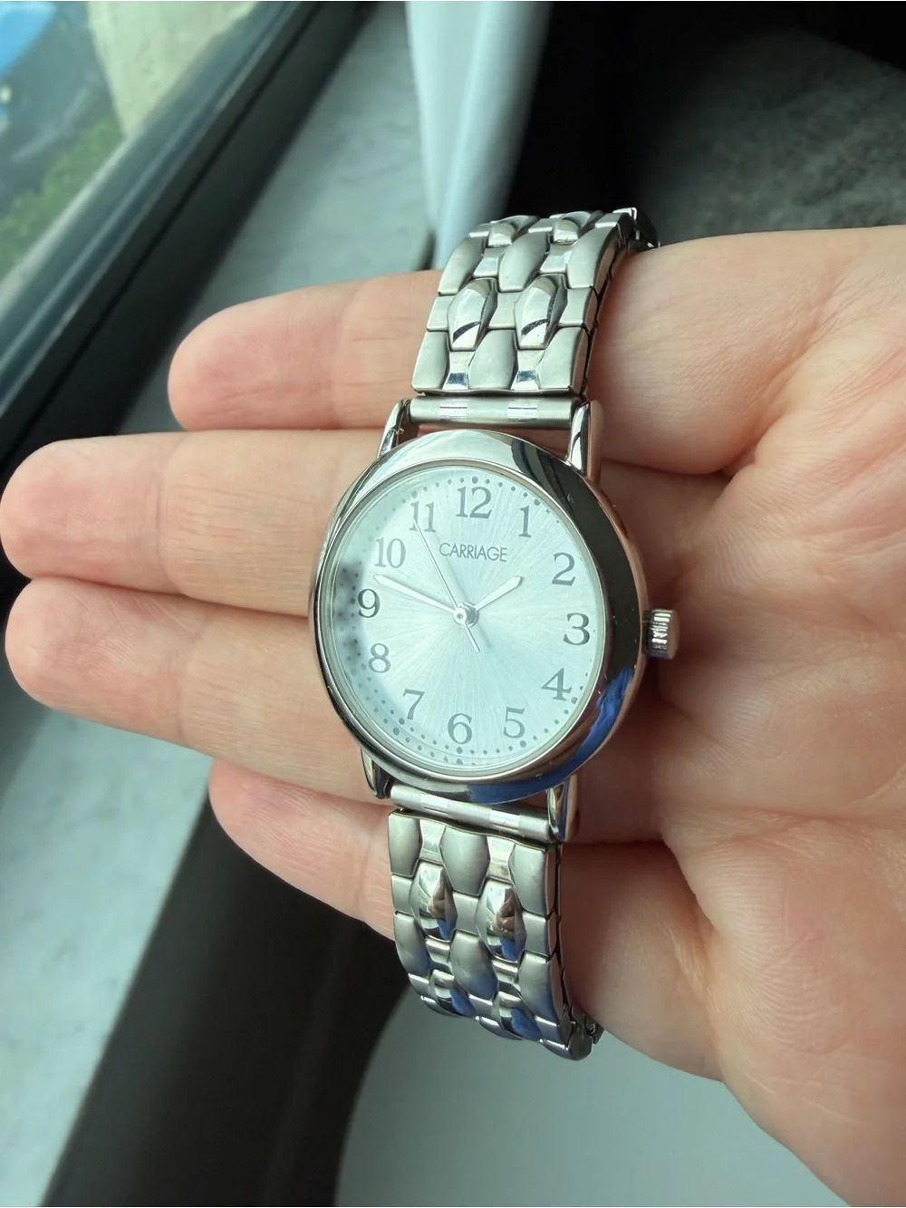 Women’s CARRIAGE By Timex Silver Tone Bracelet Wristwatch/ Works/ New Battery